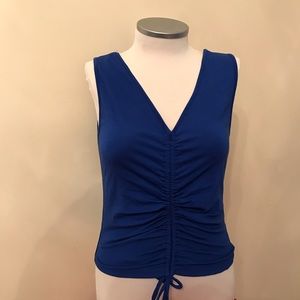 Heart & Hips Blue Ruched Blouse